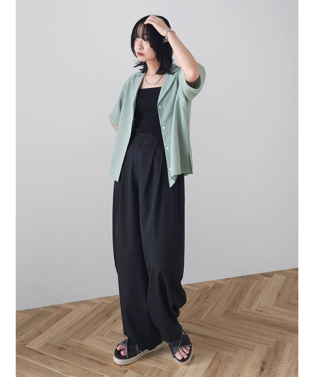 Green Parks 接触冷感　開襟シャツ 