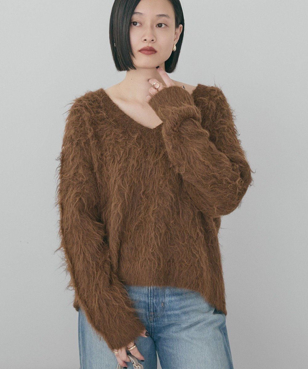 AMERICAN HOLIC 起毛シャギールーズニットプルオーバー 