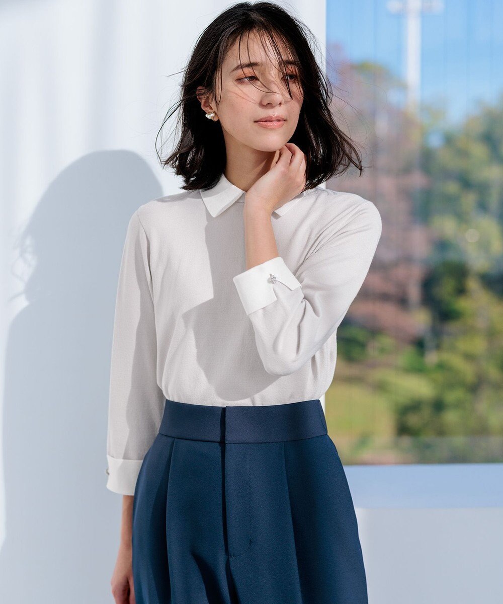 組曲 Elena襟付きニットプルオーバー 