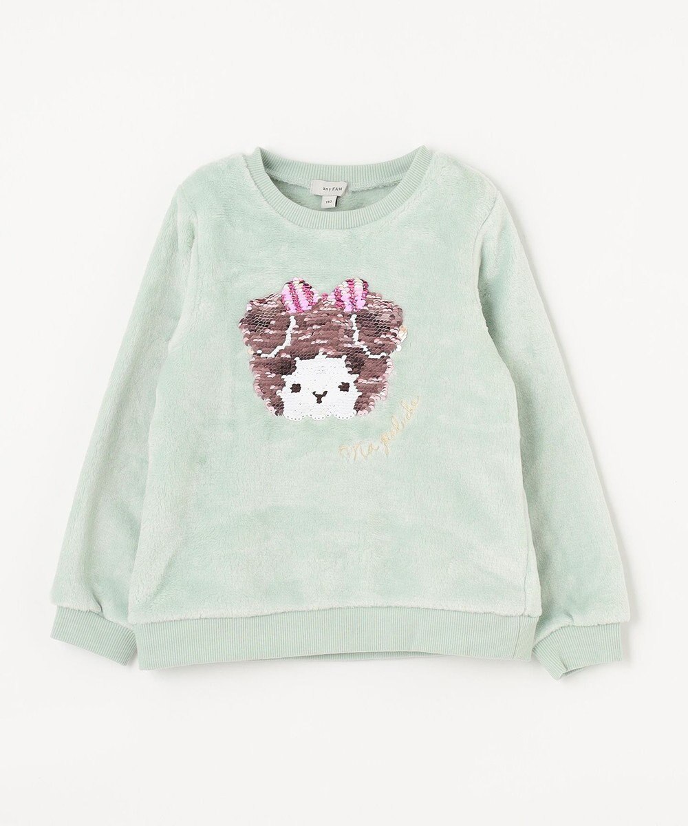 ANY KIDS 両面 フリース スパンコール トレーナー 