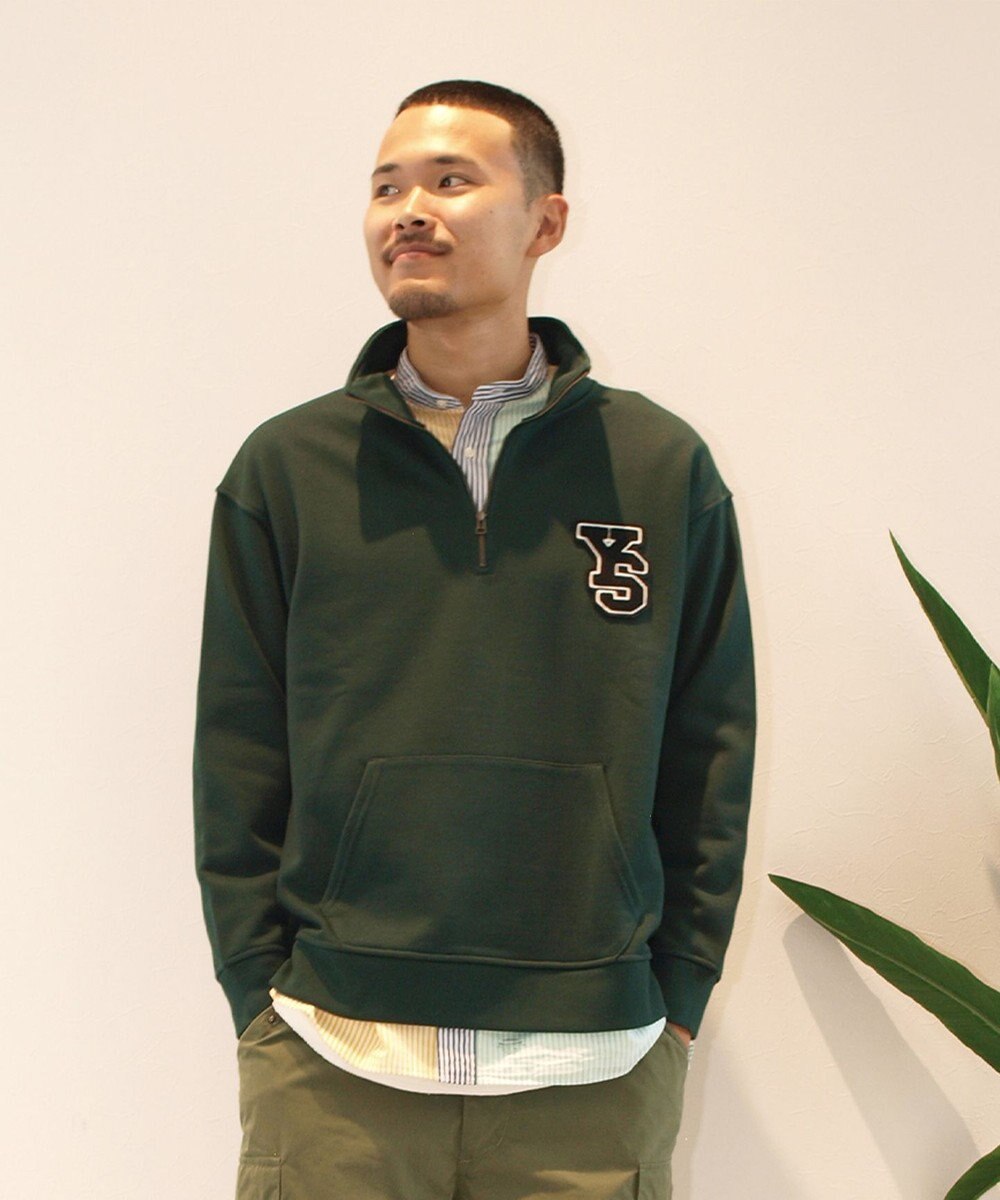 J.PRESS YORK STREET 【UNISEX】裏毛ロゴハーフジップ スウェット 