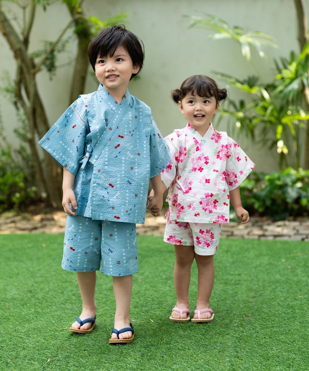 MIKI HOUSE HOT BISCUITS 【ミキハウス】【80-150cm】 金魚・とんぼ和柄の甚平スーツ 