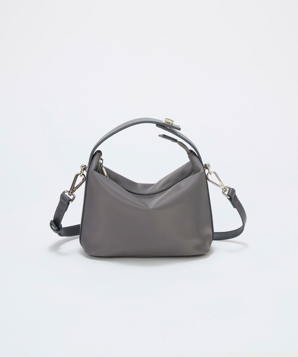 TOPKAPI 【TREASURE TOPKAPI】ナイロン レザーコンビ ハンドルオープン ミニ ショルダーバッグ 