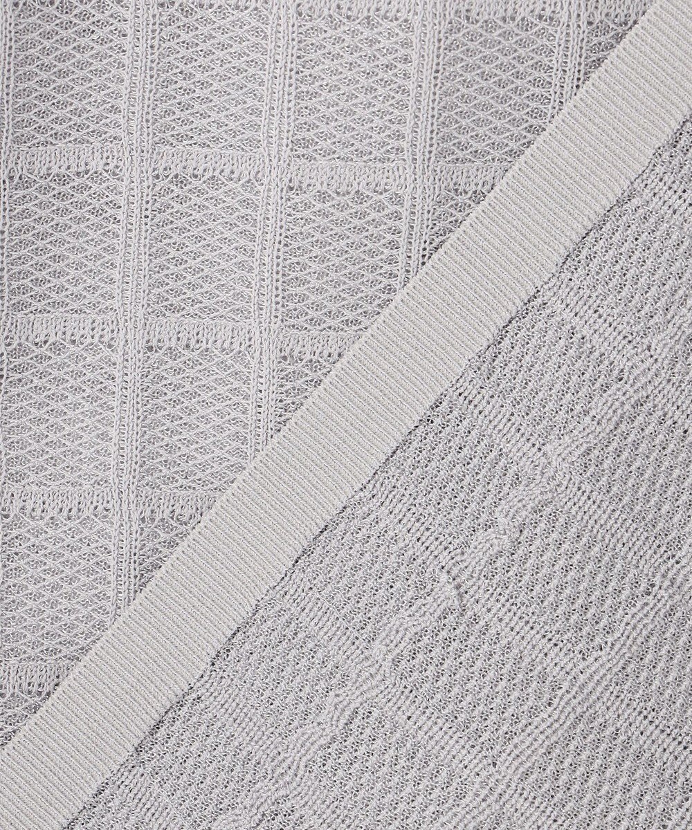 自由区 L 【ワコールコラボ・2点SET】シアーチェックニット プルオーバー 