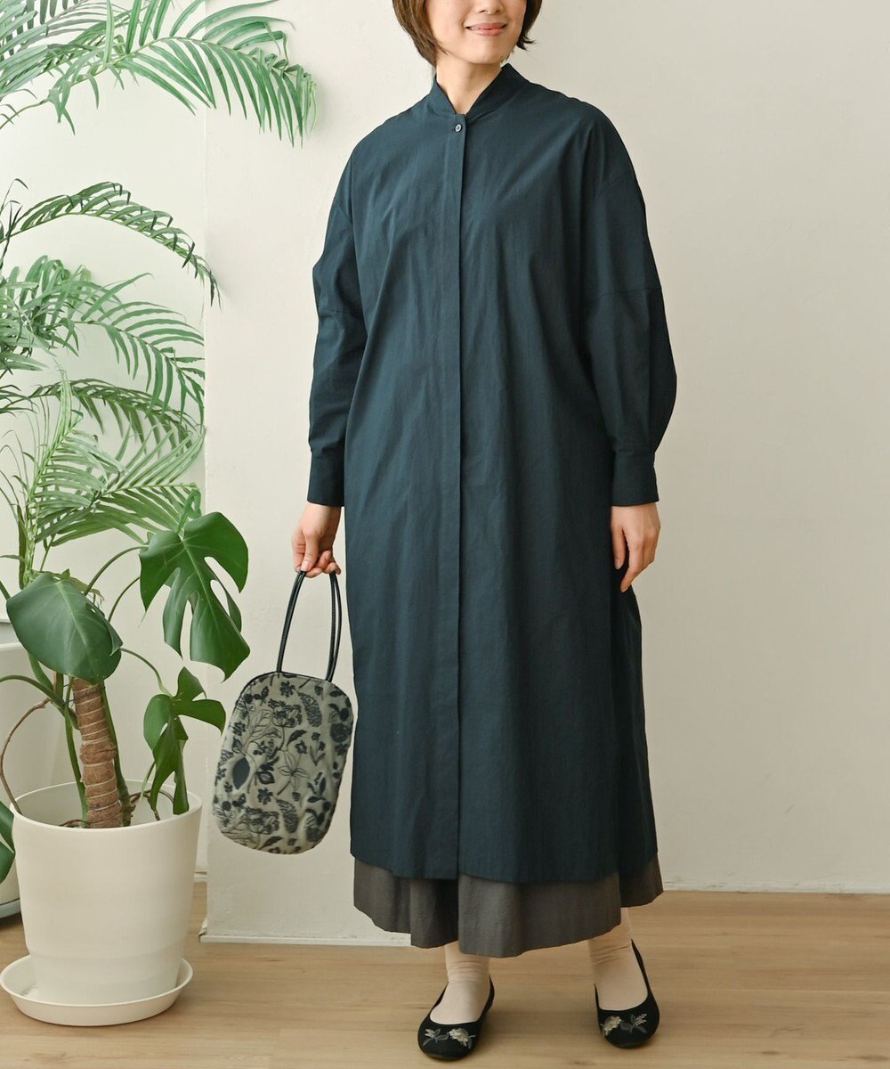 muuc 〈2WAY〉〈遠州織物の工場で織られた上質なコットン生地〉スタンドカラー 羽織り＆シャツワンピース 