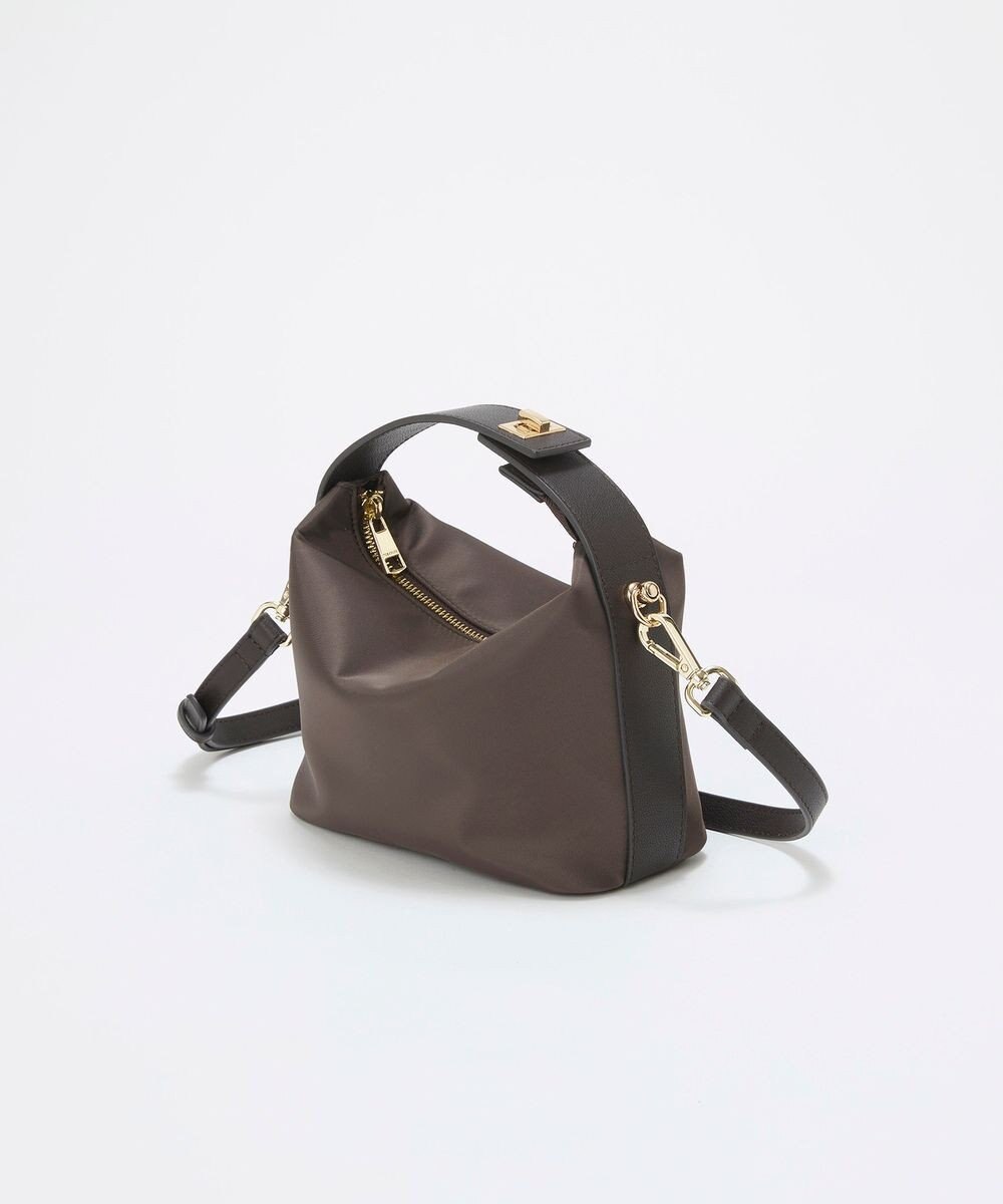 TOPKAPI 【TREASURE TOPKAPI】ナイロン レザーコンビ ハンドルオープン ミニ ショルダーバッグ 