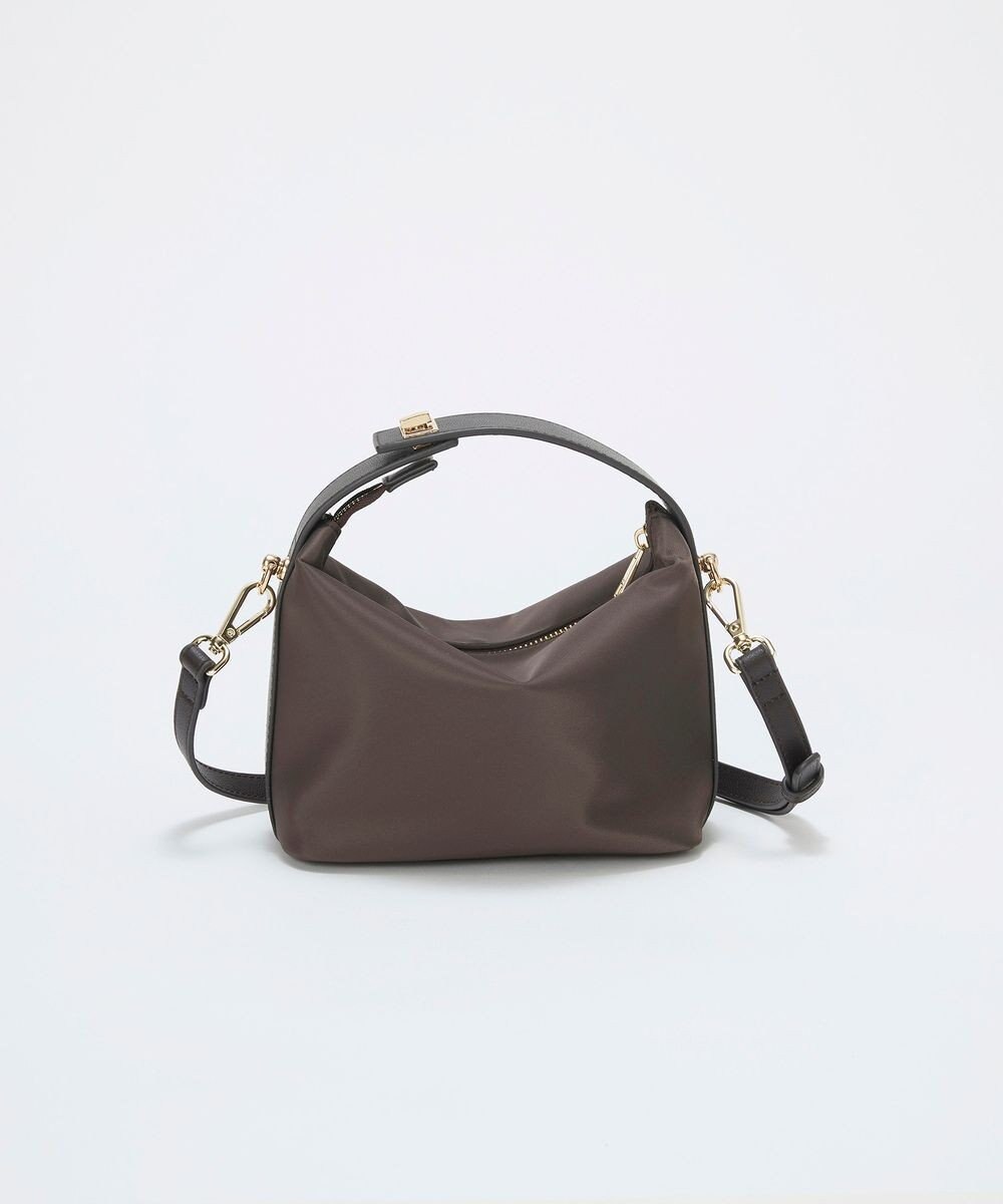 TOPKAPI 【TREASURE TOPKAPI】ナイロン レザーコンビ ハンドルオープン ミニ ショルダーバッグ 