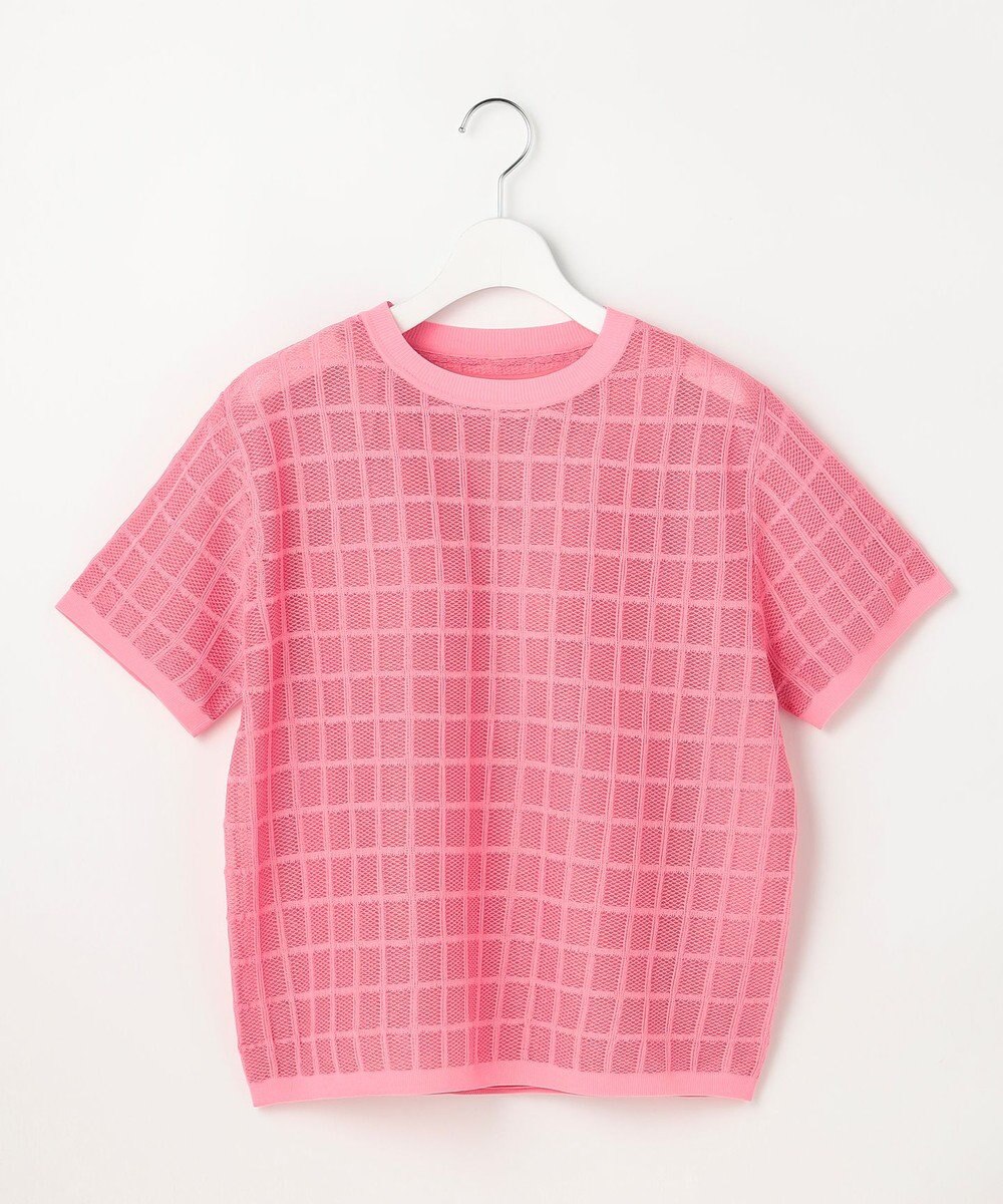 自由区 L 【ワコールコラボ・2点SET】シアーチェックニット プルオーバー 