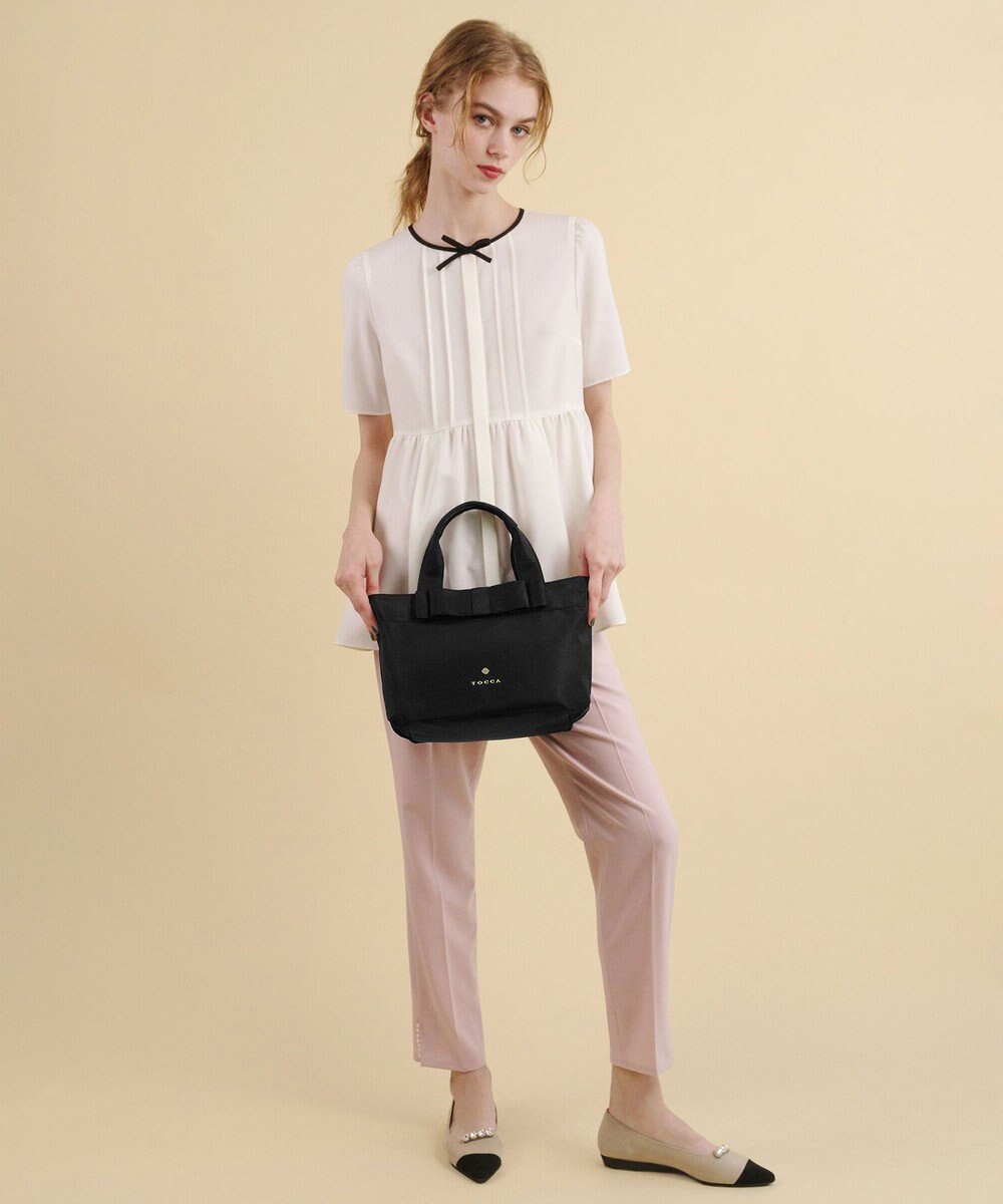 TOCCA 【大人百花掲載】【撥水】RIBBON BRICK TOTE M トートバッグ M 