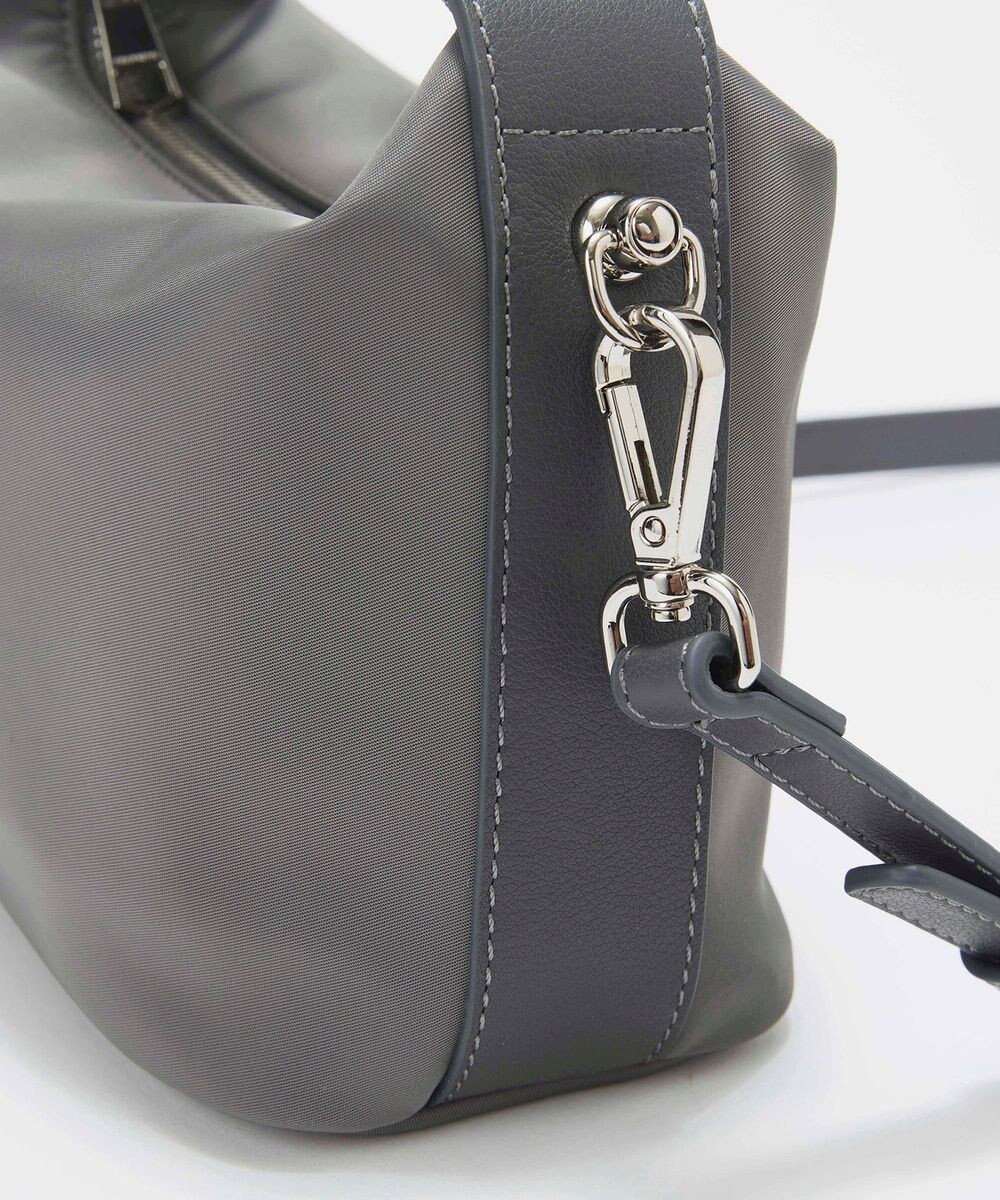 TOPKAPI 【TREASURE TOPKAPI】ナイロン レザーコンビ ハンドルオープン ミニ ショルダーバッグ 