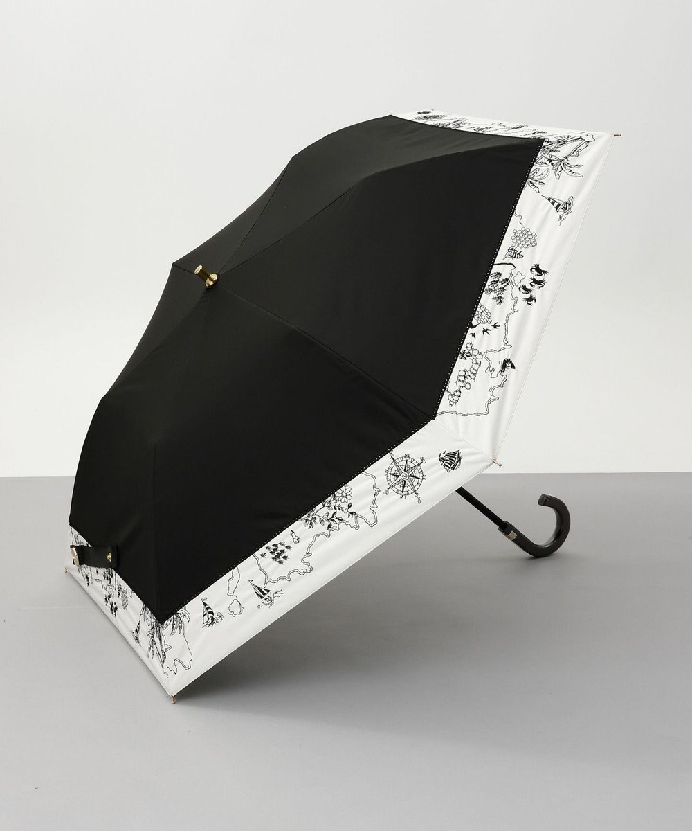AURORA Beaurance （ビューランス） 切継ぎ刺繍晴雨兼用パラソル（2段折り畳み・トップフラット） 