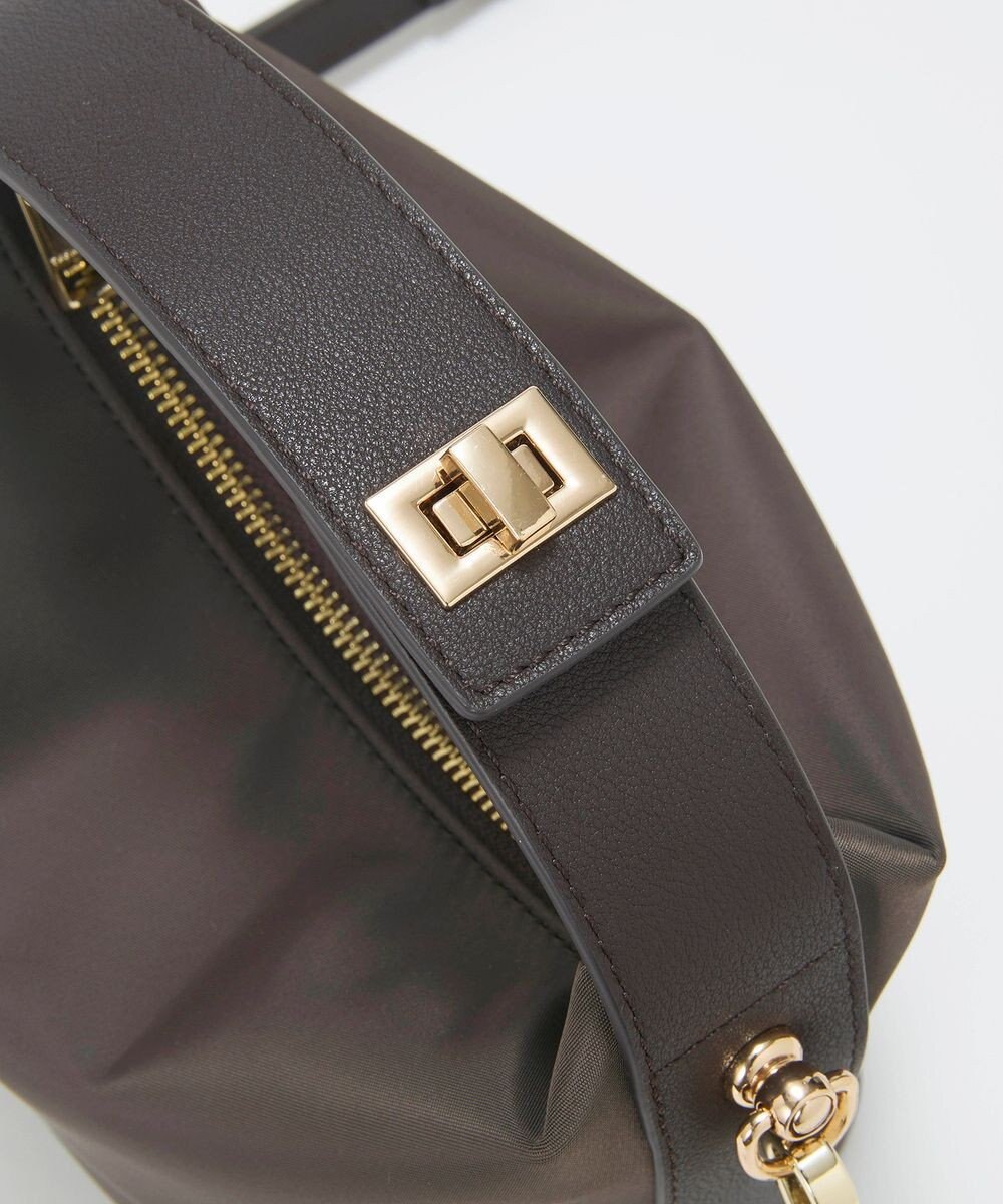 TOPKAPI 【TREASURE TOPKAPI】ナイロン レザーコンビ ハンドルオープン ミニ ショルダーバッグ 