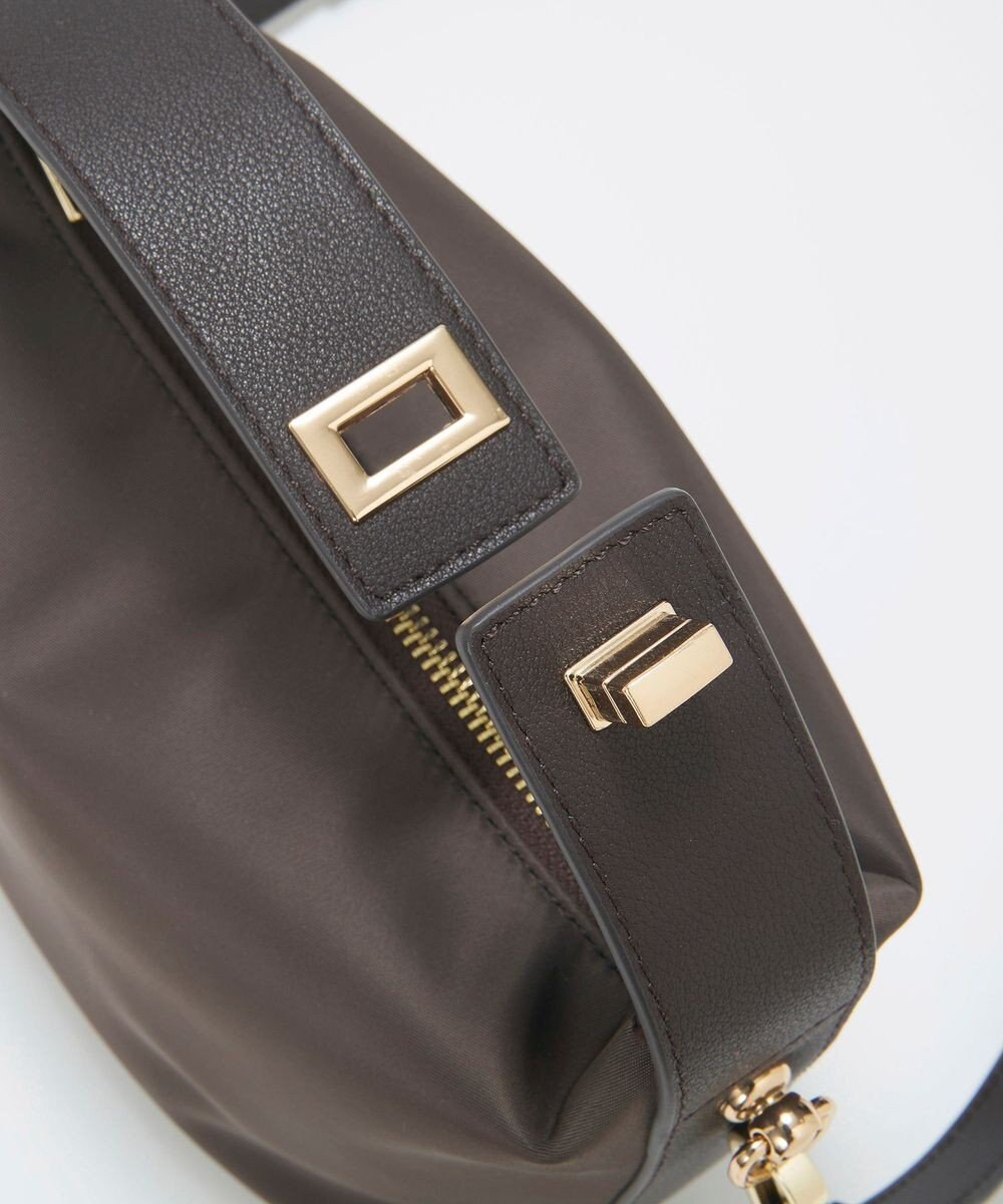 TOPKAPI 【TREASURE TOPKAPI】ナイロン レザーコンビ ハンドルオープン ミニ ショルダーバッグ 