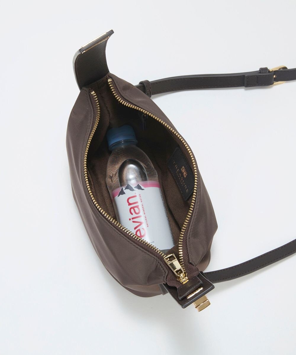 TOPKAPI 【TREASURE TOPKAPI】ナイロン レザーコンビ ハンドルオープン ミニ ショルダーバッグ 