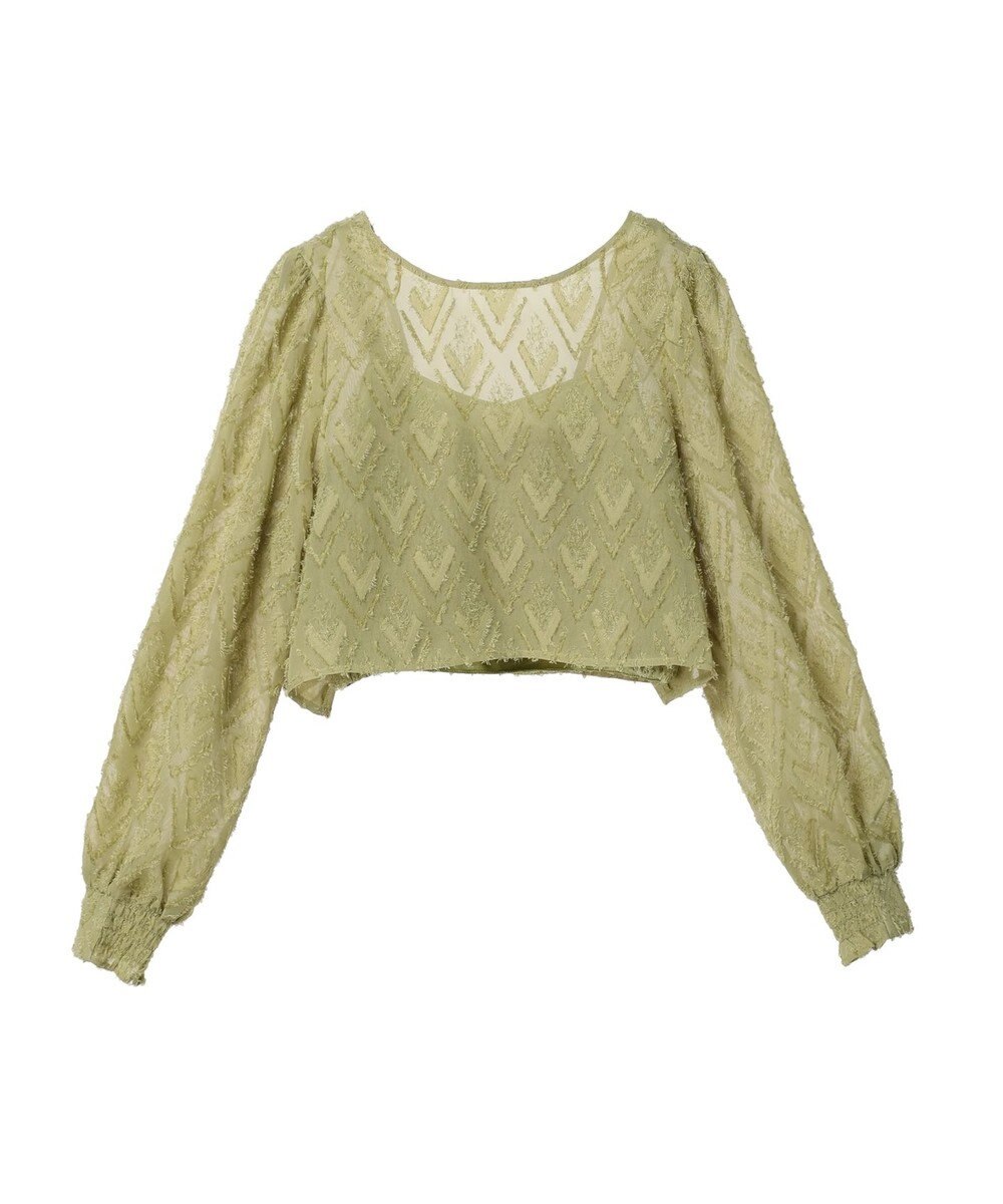 earth music&ecology ＳＥＴ２点カットジャカードカーディガン＋ビスチェ 