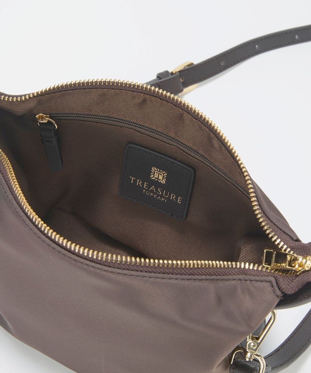 TOPKAPI 【TREASURE TOPKAPI】ナイロン レザーコンビ ハンドルオープン ミニ ショルダーバッグ 