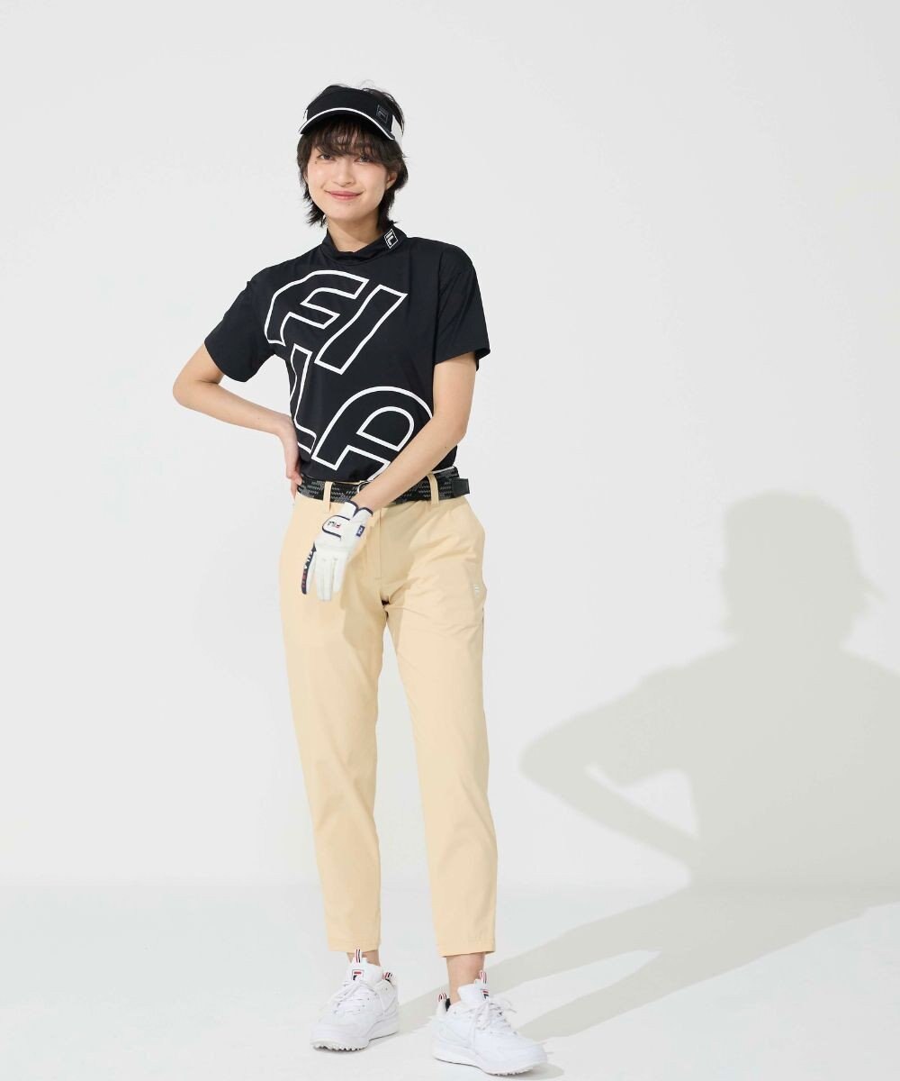 FILA GOLF／marie claire 【FILA GOLF】 シンプルロゴ半袖モックネックシャツ 