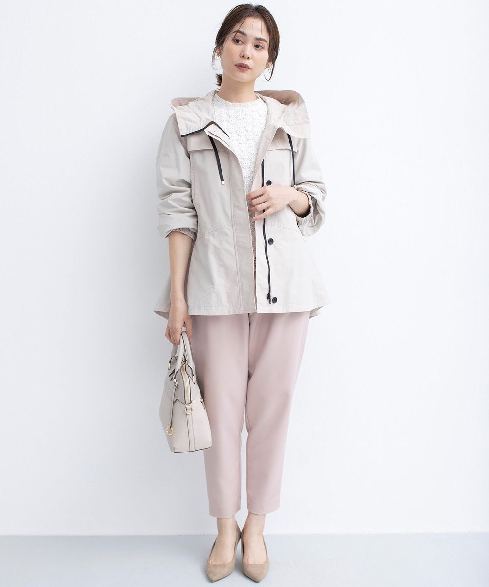 組曲 【洗える・ストレッチ】プランタンカラークロップド パンツ 