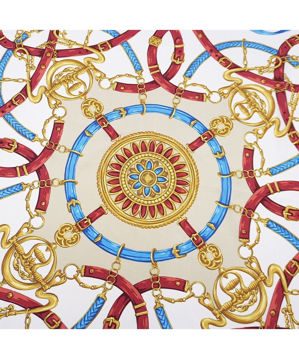 Marca 【Marcaオリジナル】ビット・ベルト 大判 シルクツイル スカーフ 