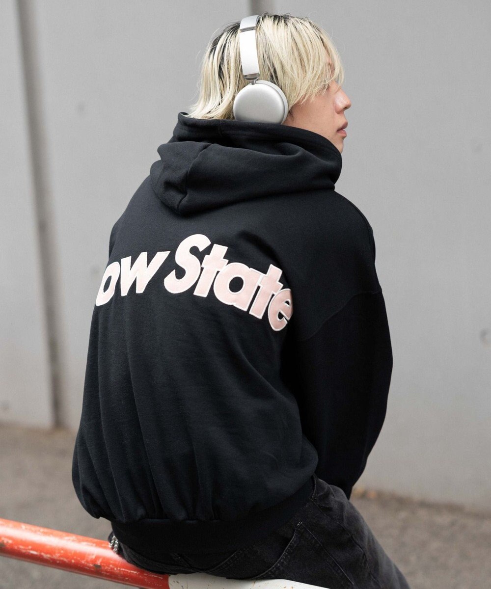 WEGO 【ユニセックス着用ITEM/裏起毛】バルーンクロップドグラフィックプルパーカー 