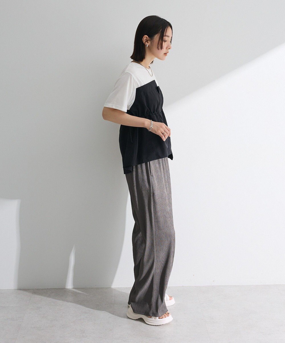 Green Parks ビスチェドッキングドロスト５分袖プルオーバー 