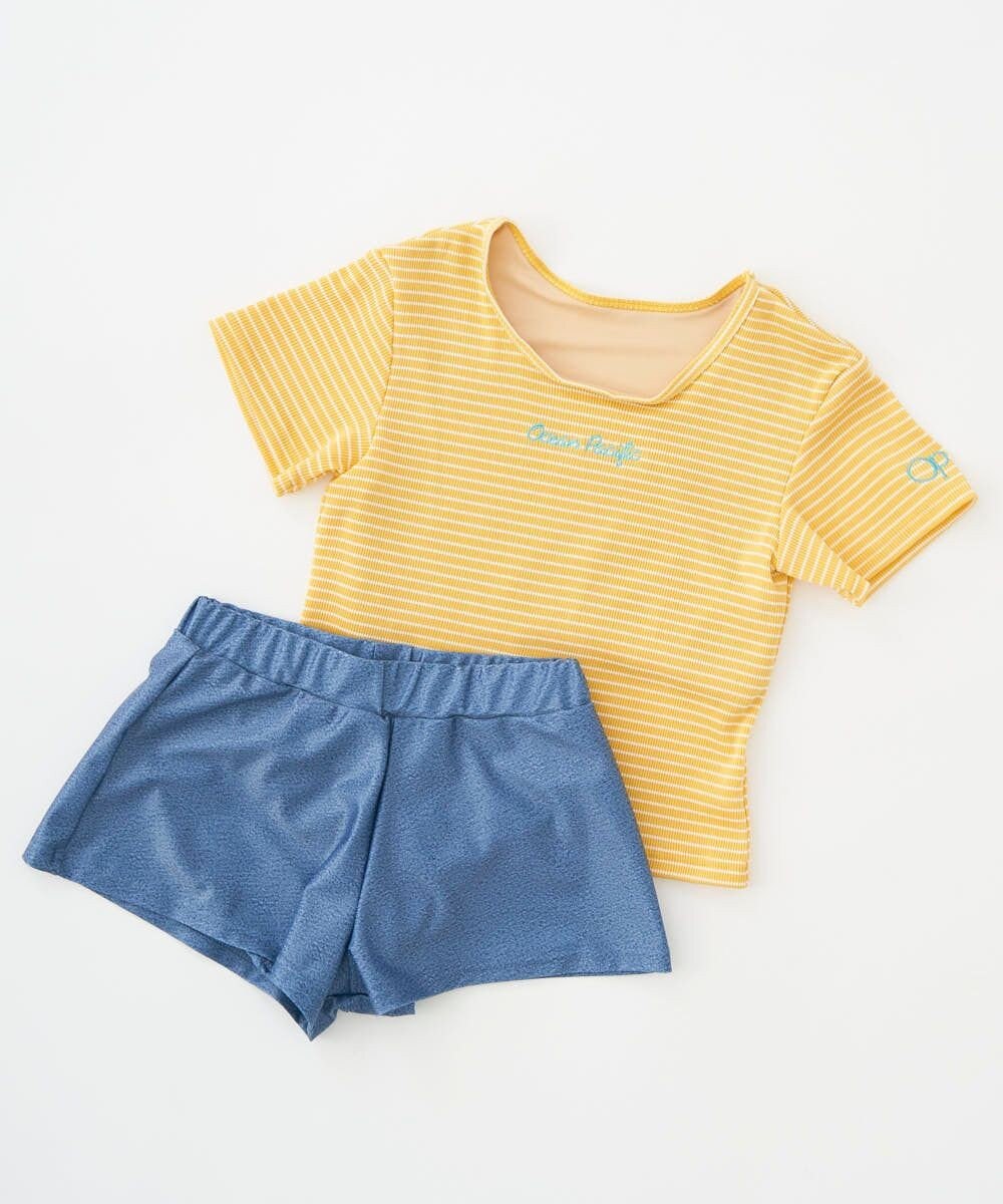 OP／FILA 【Ocean Pacific】ニットボーダーTシャツ風水着 