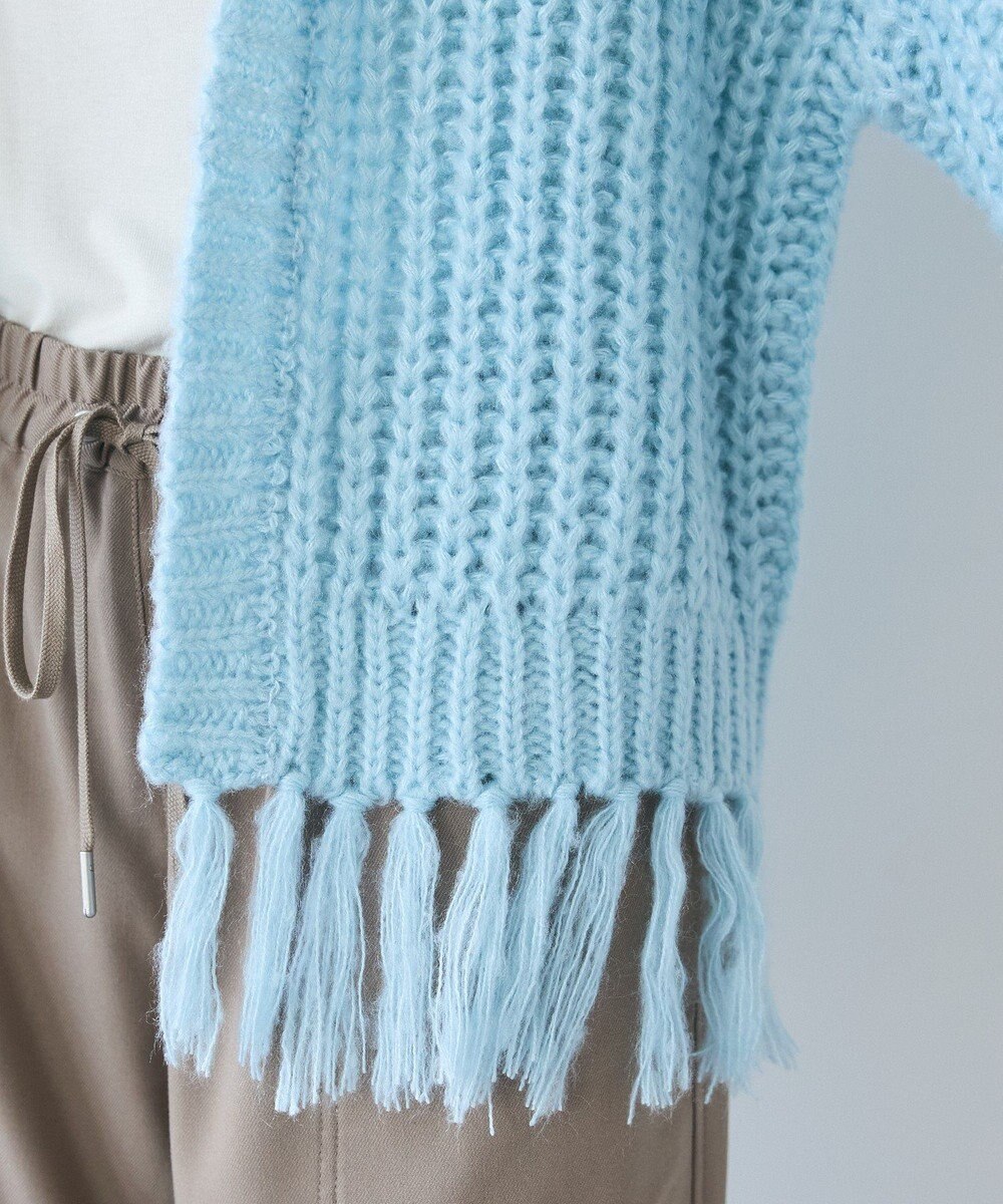 CRAFT STANDARD BOUTIQUE 洗える/フリンジニットカーディガン 