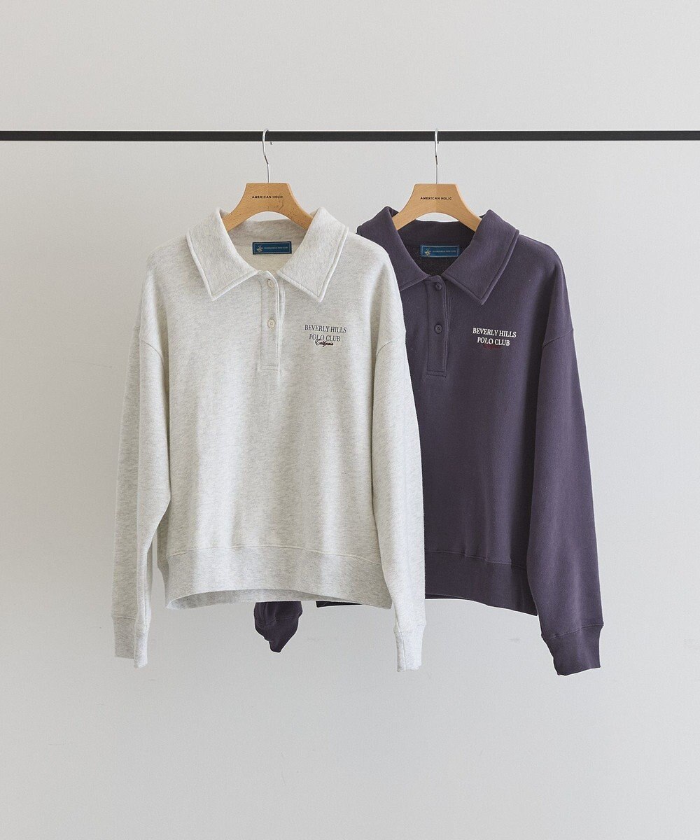 AMERICAN HOLIC 【BEVERLY HILLS POLO CLUB】裏毛ポロスウェット 