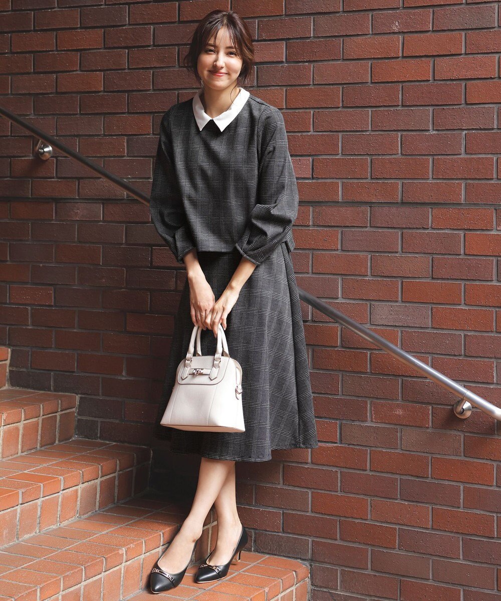 ANY SIS 【WEB・一部店舗限定】カットジャカード襟付き2WAY セットアップ 