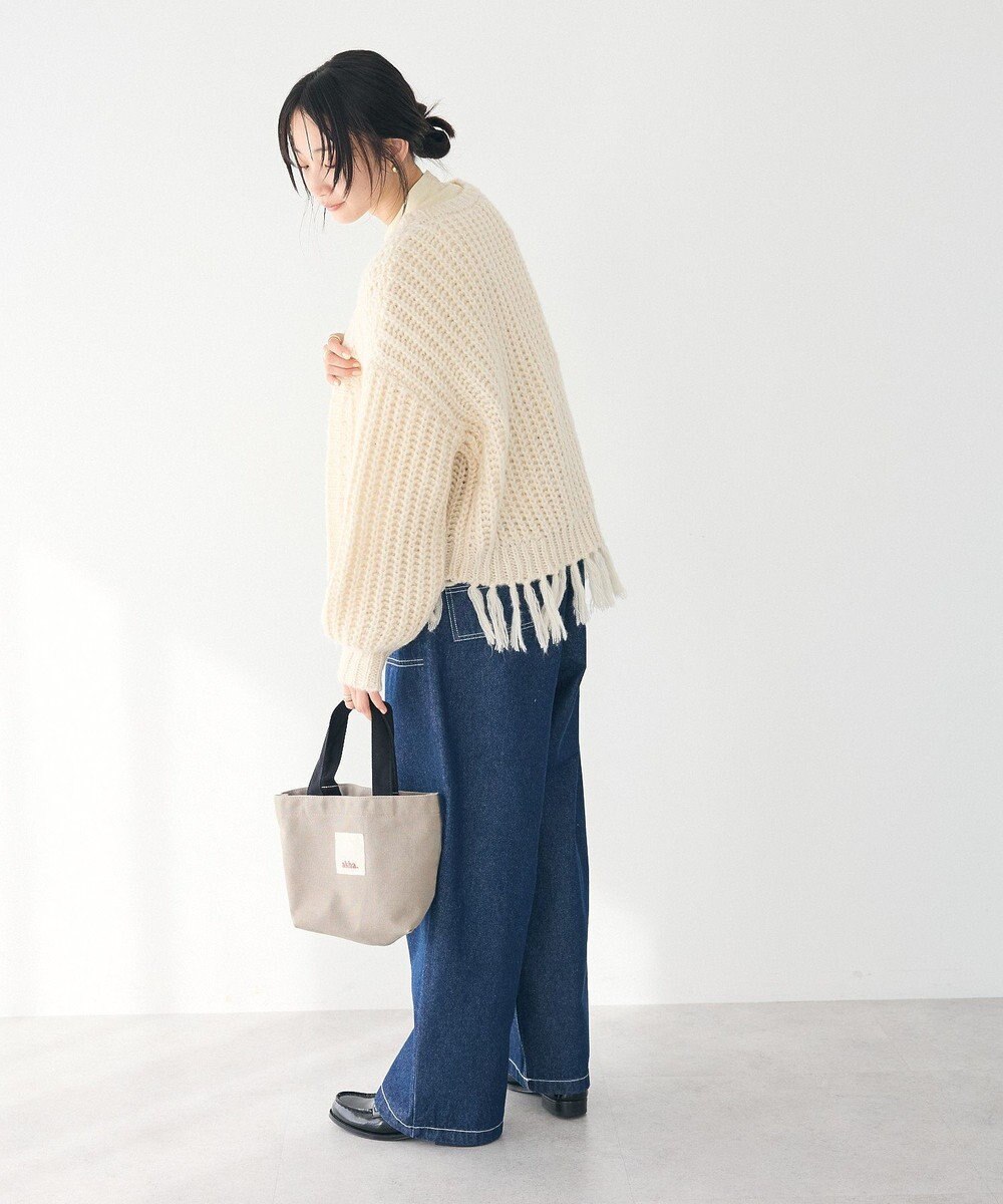 CRAFT STANDARD BOUTIQUE 洗える/フリンジニットカーディガン 