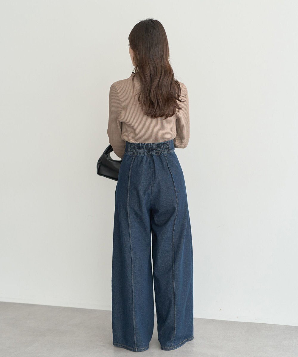 earth music&ecology ハイネックリブニットプルオーバー 