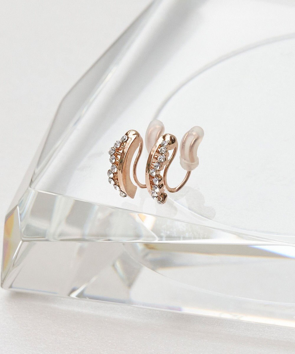 Phoebe 【金属アレルギー対応】【痛くないシリーズ】ミルキーウェイライトフィットイヤリング　ローズゴールド 