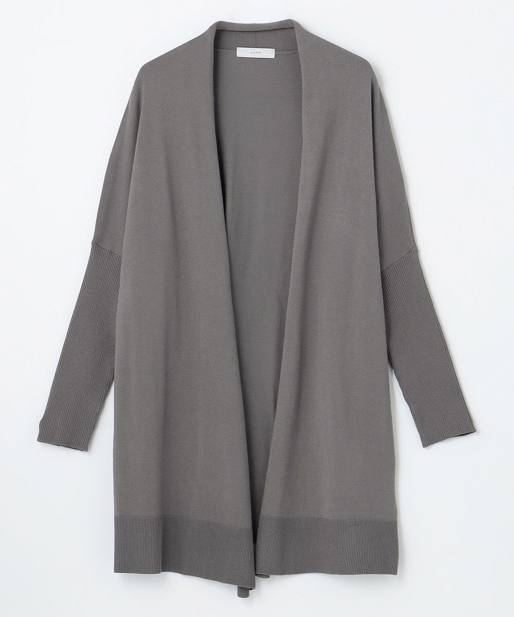 ANY 【洗濯機可】リブスリーブカーディガン 