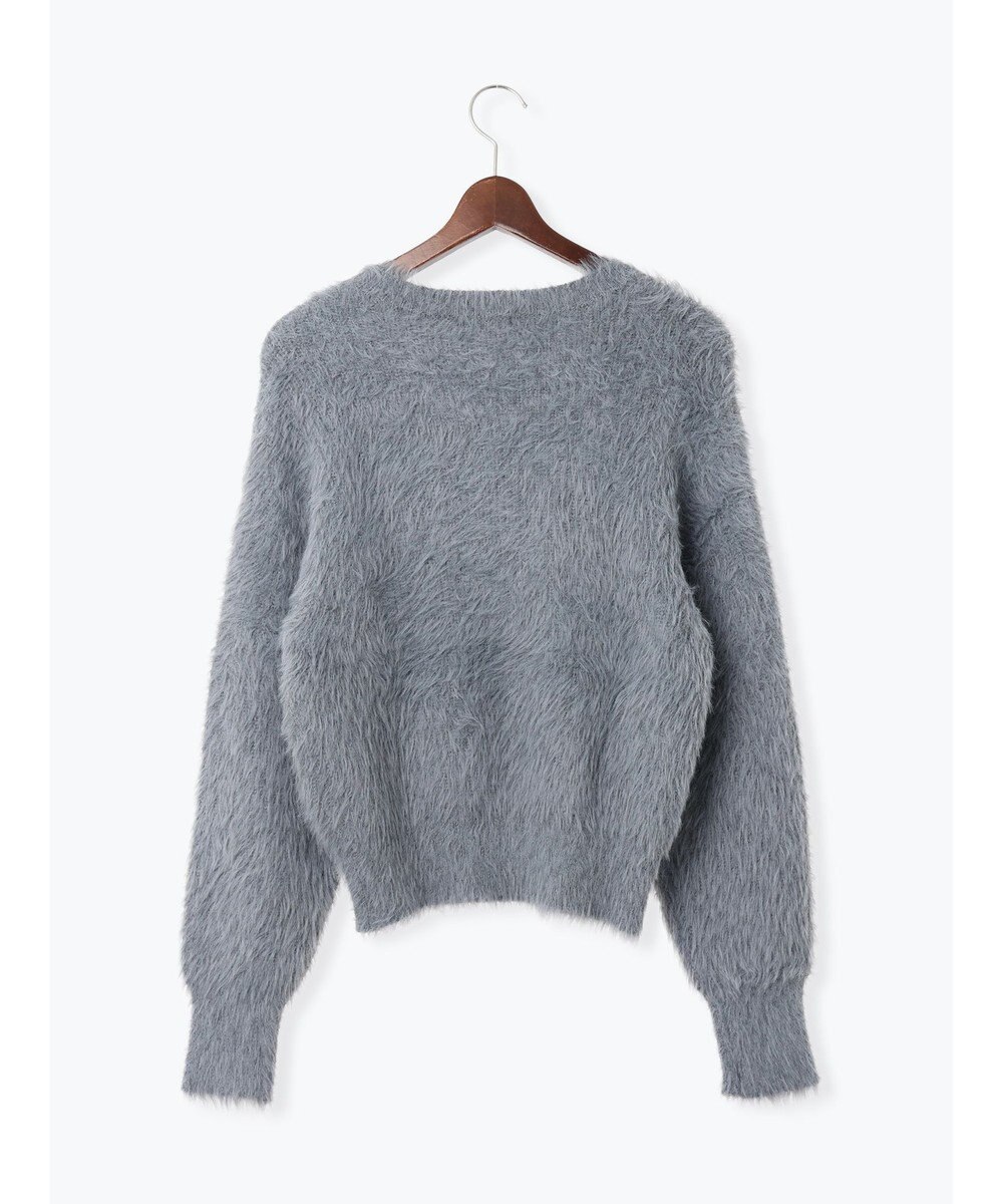 Te chichi シャギーヤーンロングスリーブニット 