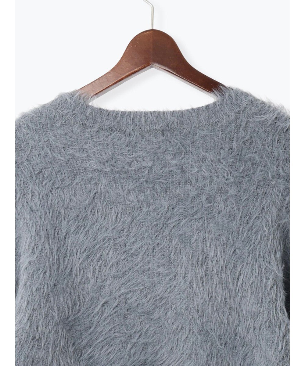 Te chichi シャギーヤーンロングスリーブニット 