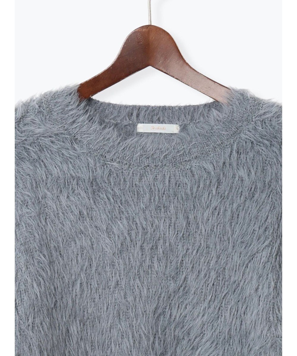 Te chichi シャギーヤーンロングスリーブニット 