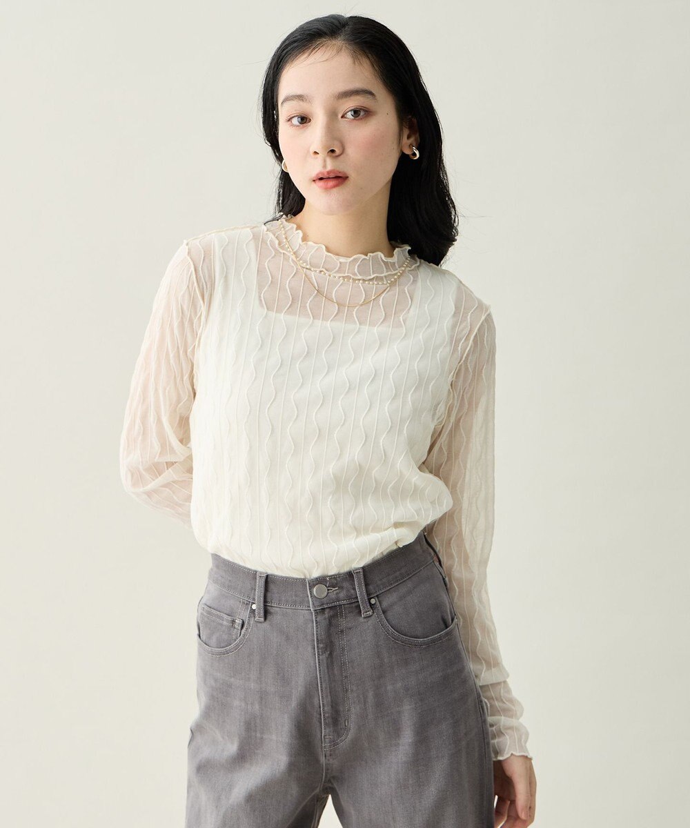 ANY L レースインナートップス 