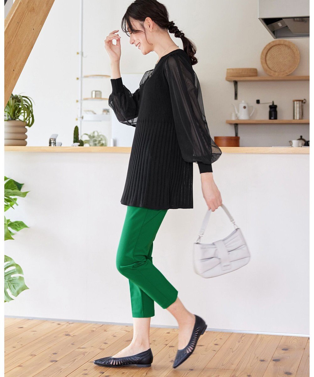 Tiaclasse 【小倉優子さん着用・日本製・洗える】サーラドライ・テーパードパンツ 