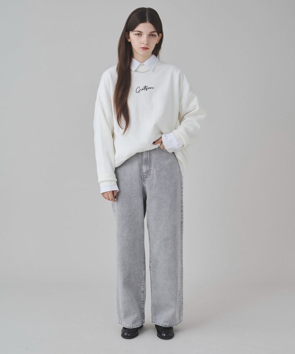 WEGO 【ユニセックス着用ITEM/SMLサイズ展開/ウエスト調整可】バギーデニムパンツ 