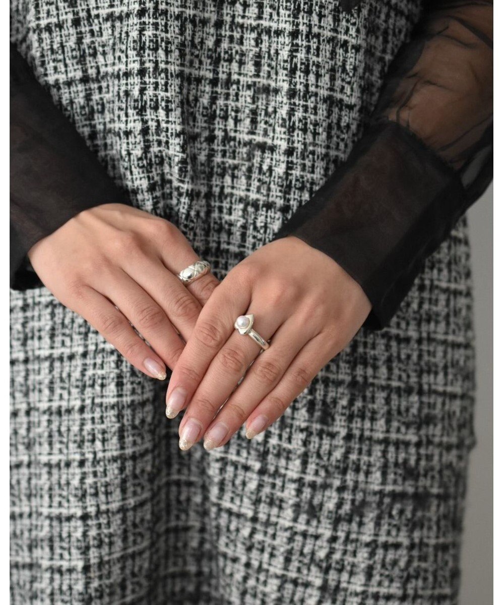 yoaa シルバー925 ハートピンクアコヤパールリング 