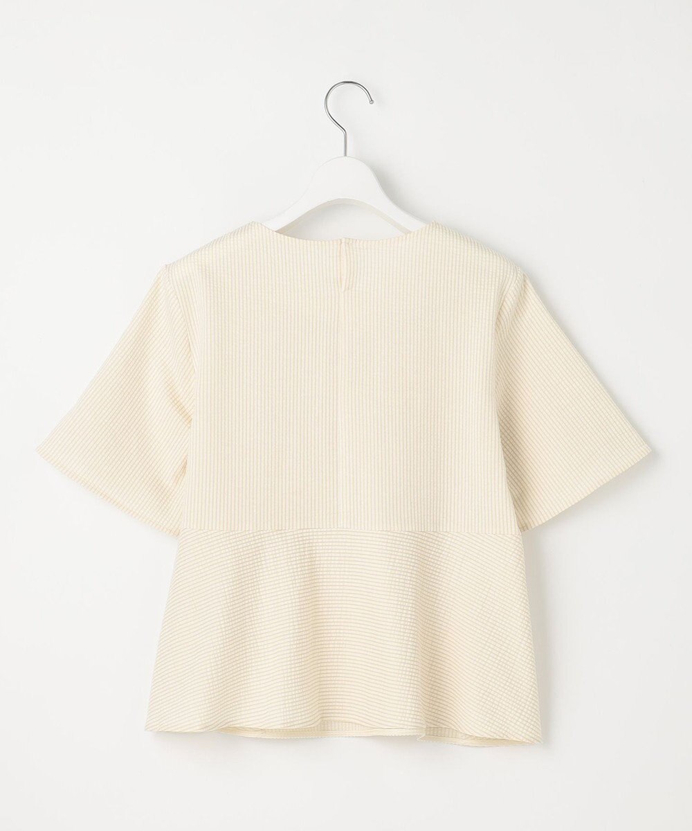 J.PRESS LADIES 【洗える・抗菌防臭・吸水速乾】サッカージャージー ペプラム カットソー 