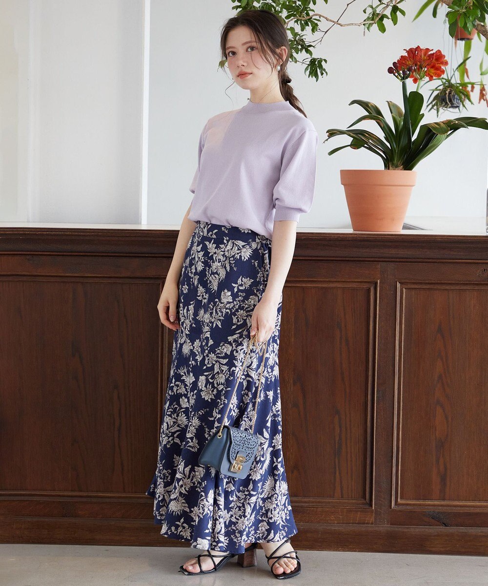 Feroux フラワーモチーフプリント スカート 