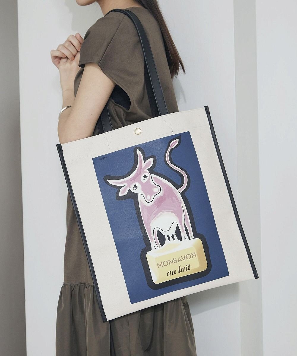 TOPKAPI 【Breath TOPKAPI】サヴィニャック × Breath TOPKAPI アート プリント フラット オーガニックキャンバス トート バッグ 