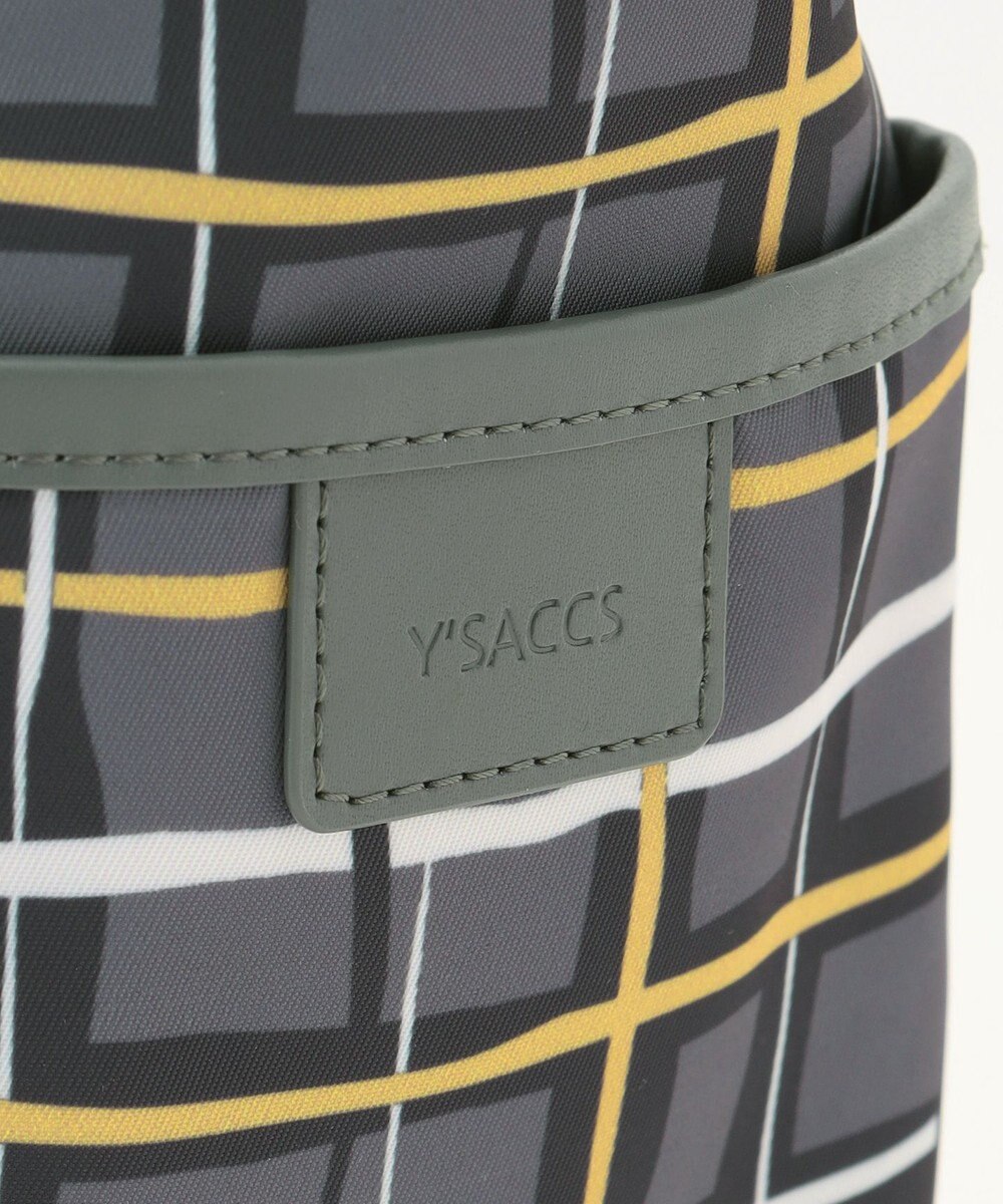 Y'SACCS ドローイングチェックトートバッグ 