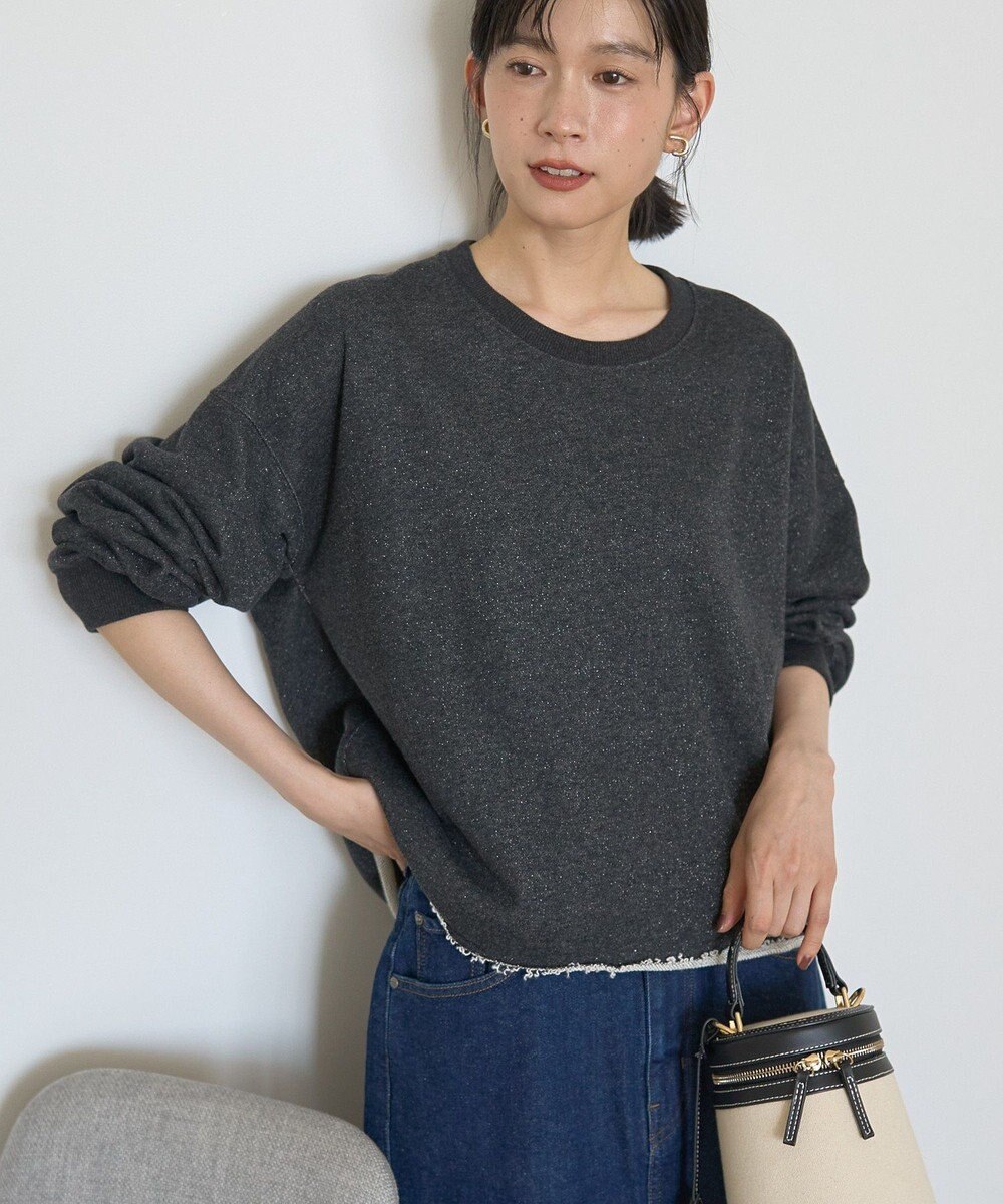 AMERICAN HOLIC ラメ裏毛スウェットプルオーバー 