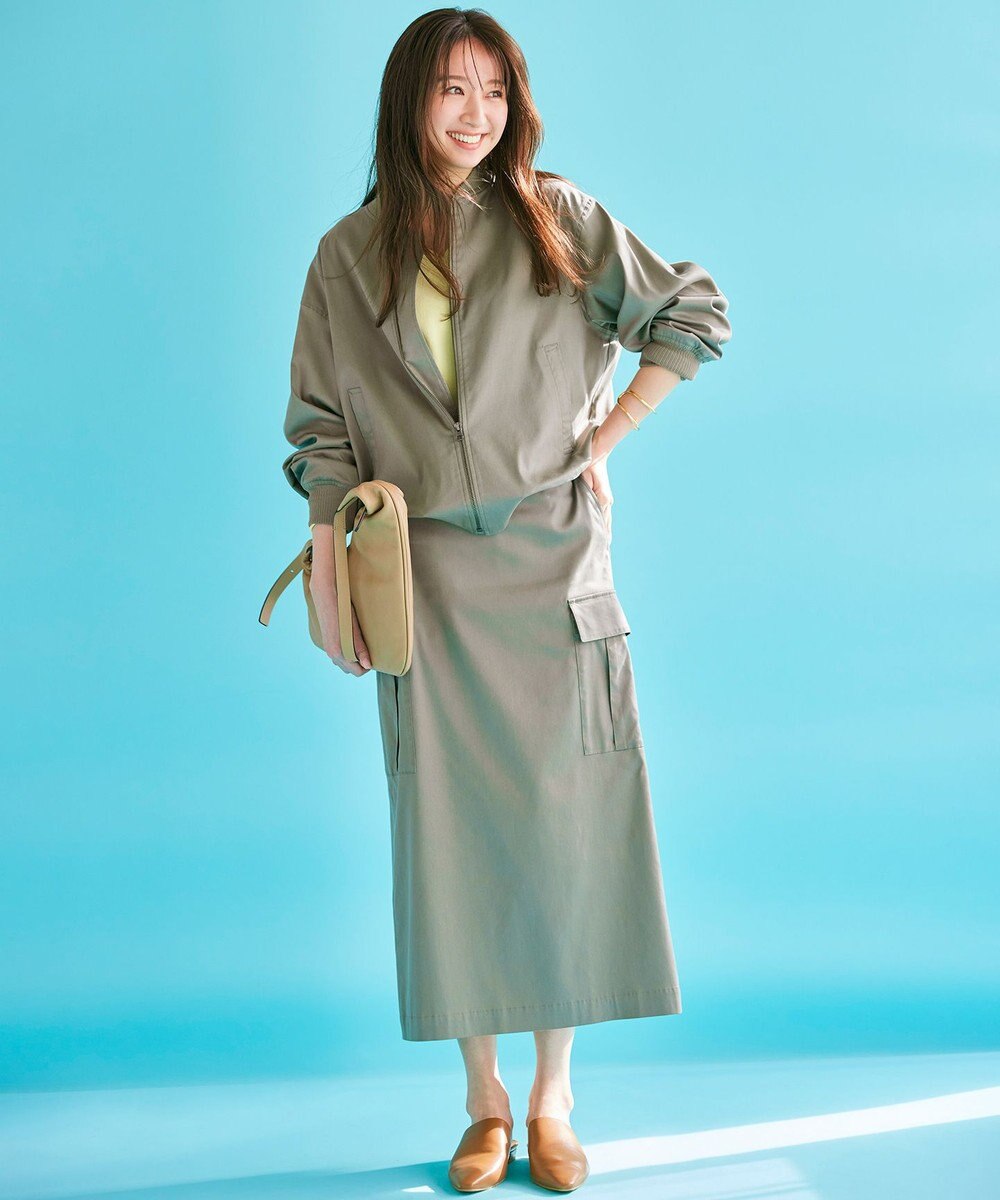 23区 【洗える】テンセルナイロンストレッチ MA-1 ブルゾン 