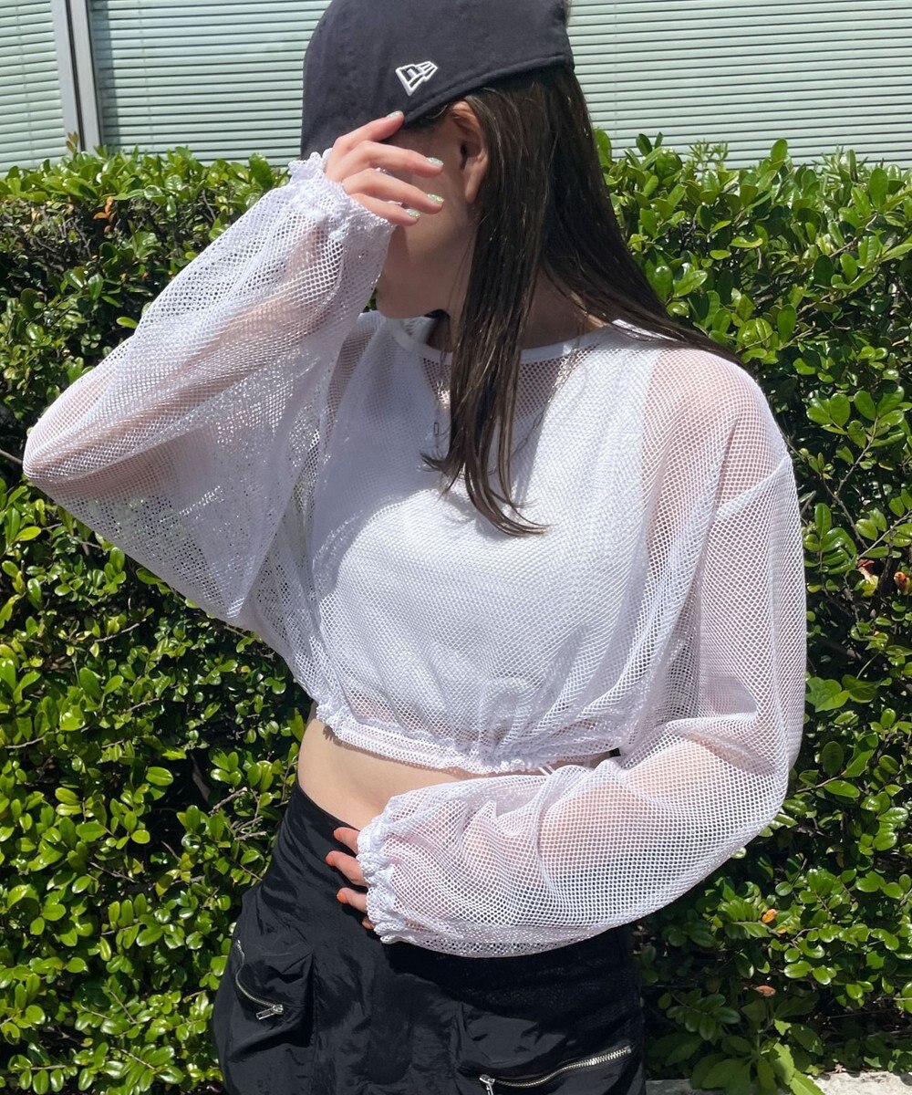 WEGO メッシュサイドドロストトップス 