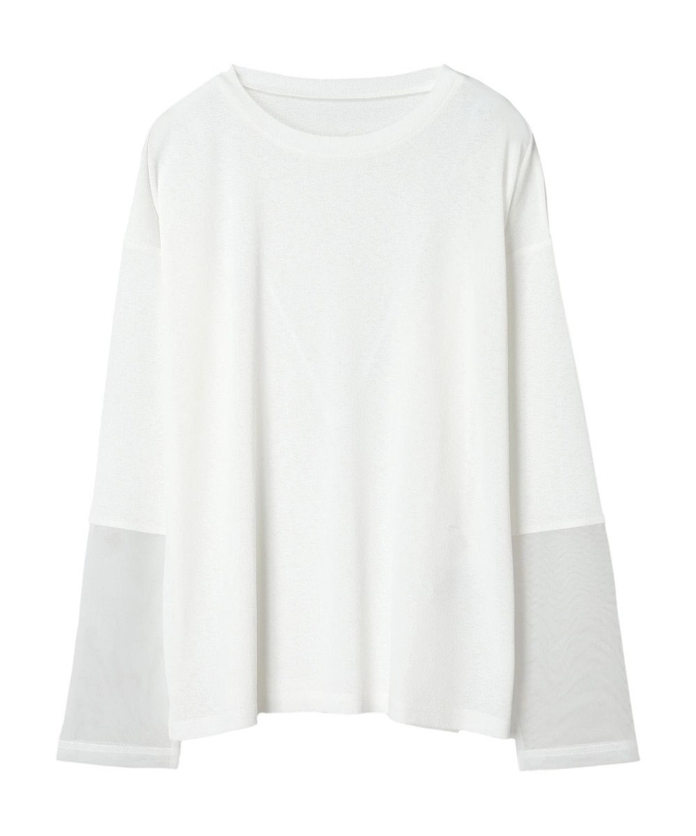 Green Parks 袖チュールドッキングプルオーバー 