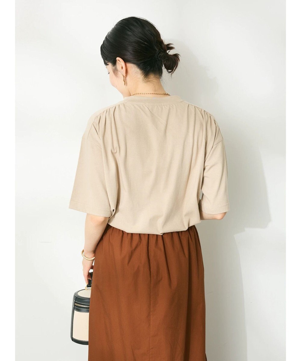 CRAFT STANDARD BOUTIQUE ヴィンテージ風天竺 ショルダーギャザーチュニック 