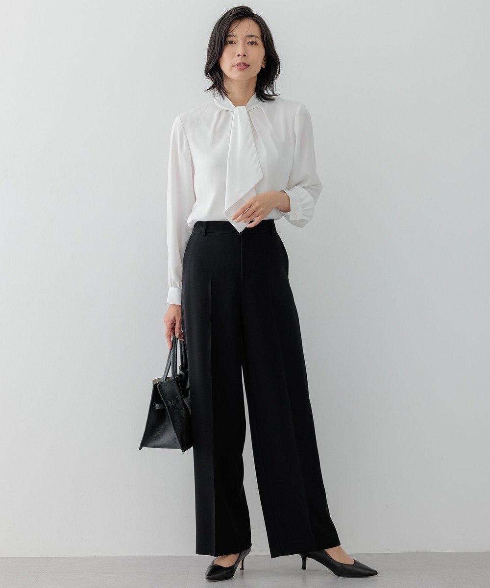 23区 L 【VERY3月号掲載/セットアップ対応】トリアセダブルジョーゼット フルレングス パンツ 